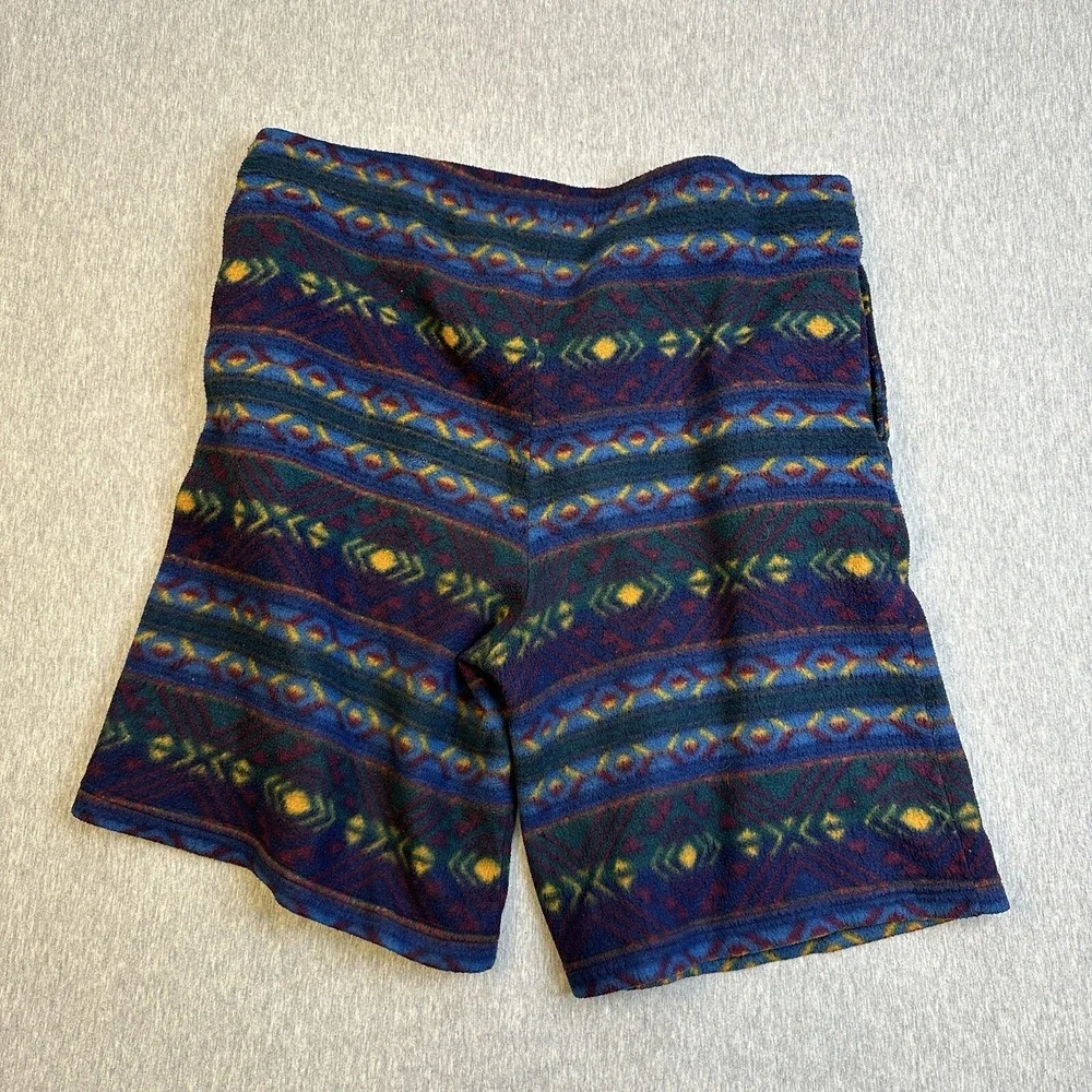 VINTAGE Aztec Sweat Shorts - Sz Large - Pure Water Lounge See‎ Pics